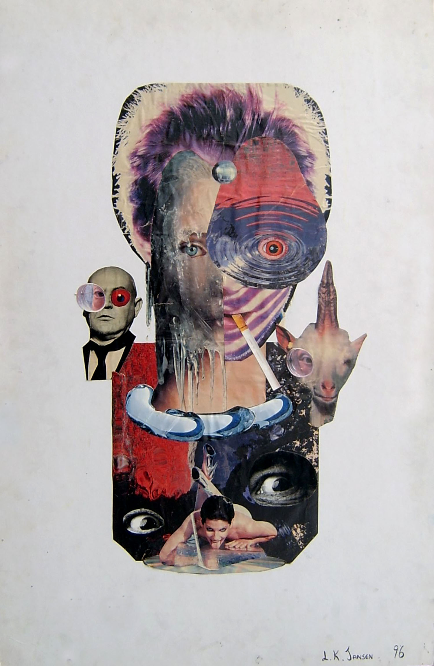 collage, contemporary collage, laurence jansen, contemporary artist, early work,